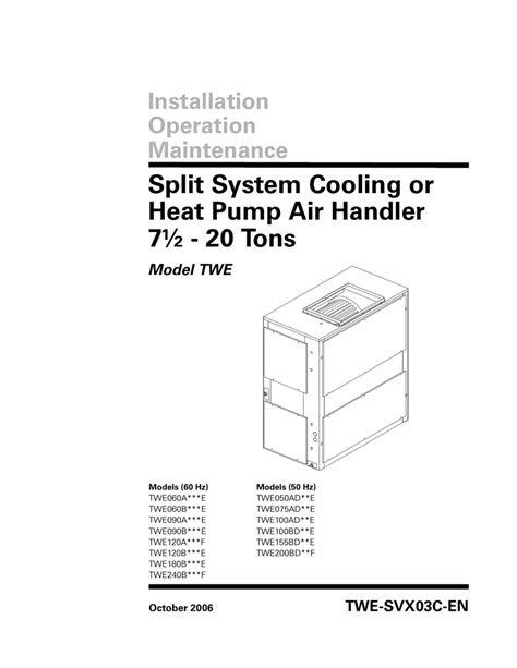 Trane Twe036c140a1 Wiring Diagrams