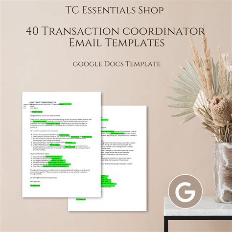 Transaction Coordinator Email Templates