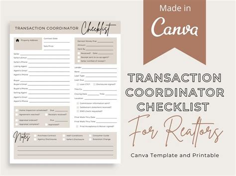 Transaction Coordinator Templates