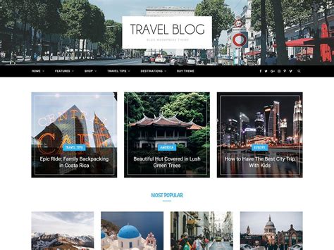 Travel Blog Template Wordpress