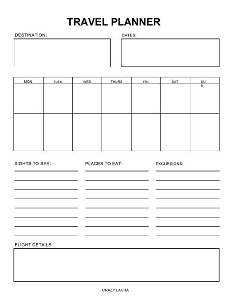 Trip Organizer Template