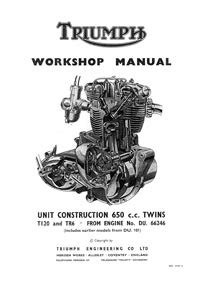 Triumph 1963 1970 T120 Tr And 6t 650cc Models Motorcycle Workshop Manual Repair Manual Service Manual Download