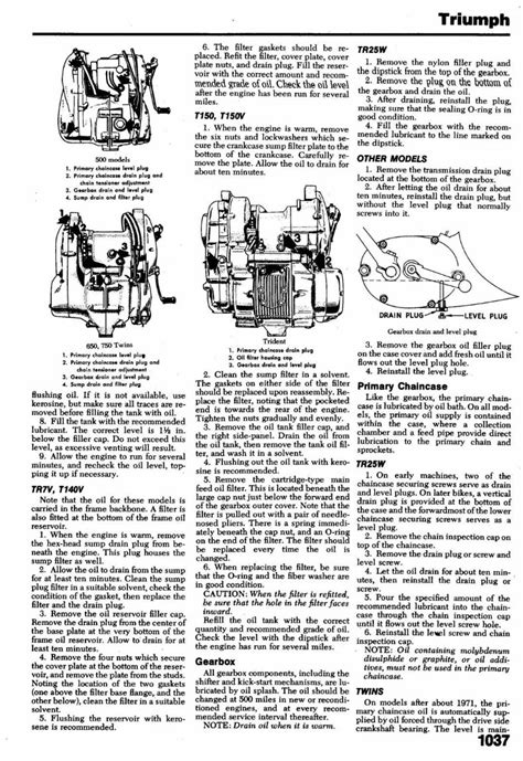 Triumph 650 Tr6r Tr6c Trophy 1967 1974 Service Repair Manual