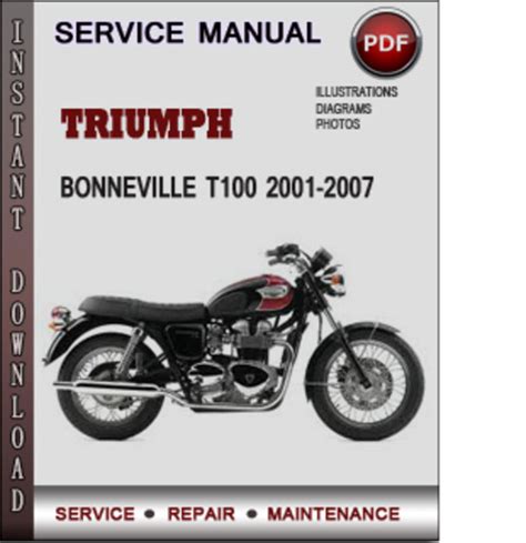 Triumph Bonneville T100 2001 2007 Factory Service Manual Pdf