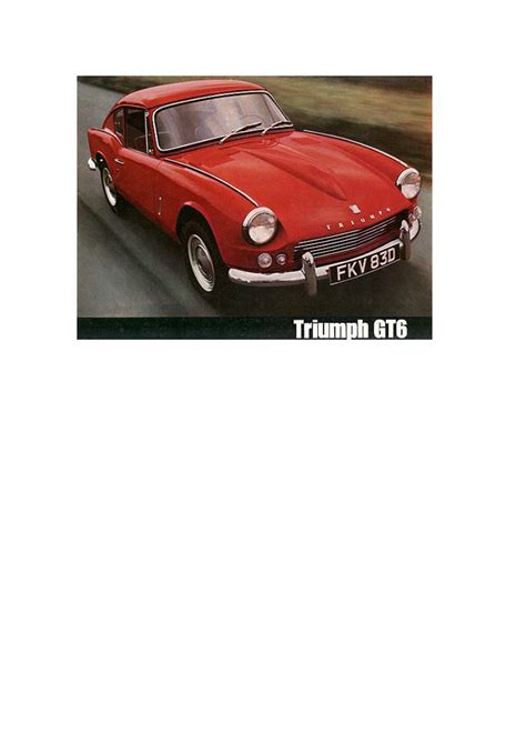 Triumph Gt6 Vitesse 2 Litre Full Service Repair Manual