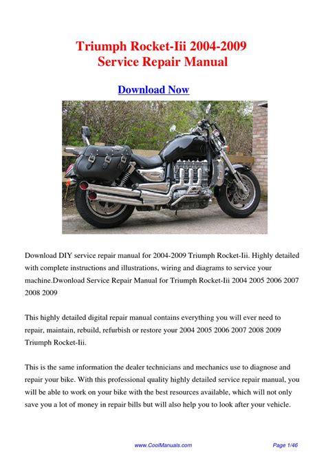 Triumph Rocket Iii 2004 2013 Service Repair Workshop Manual