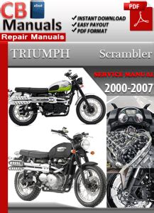 Triumph Scrambler 2000 2007 Online Service Repair Manual
