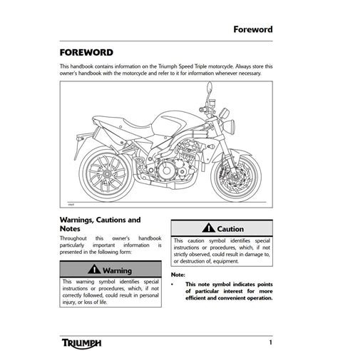 Triumph Speed Triple 900 Pdf Service Repair Workshop Manual