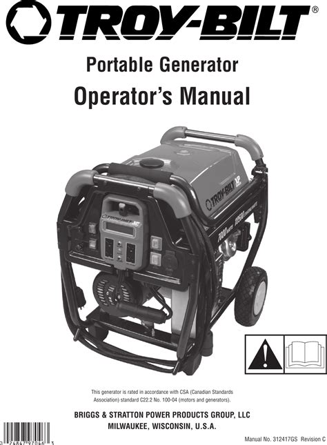 Troy Bilt Generator Service Manuals