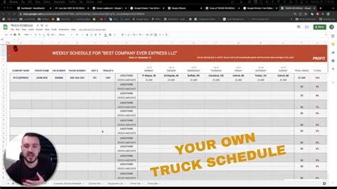 Truck Dispatch Spreadsheet Template
