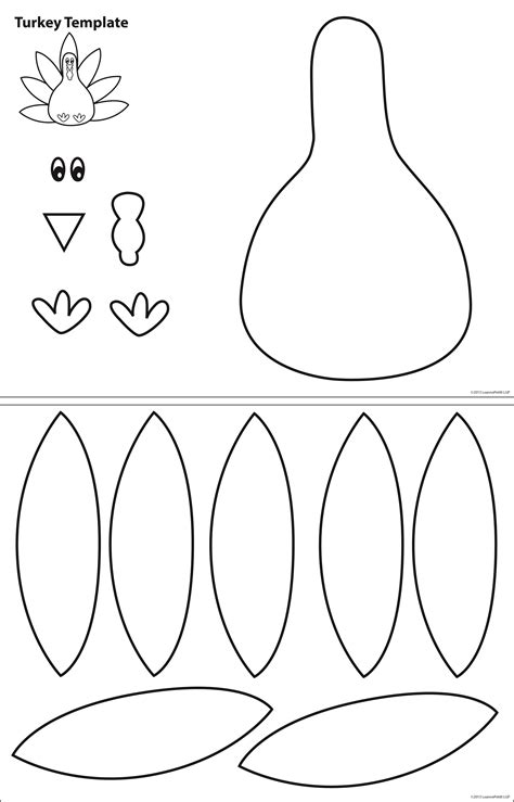 Turkey Template For Preschool