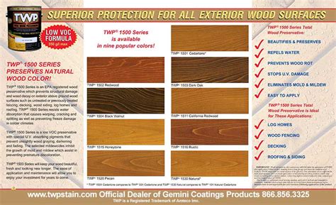 Twp Stain Color Chart