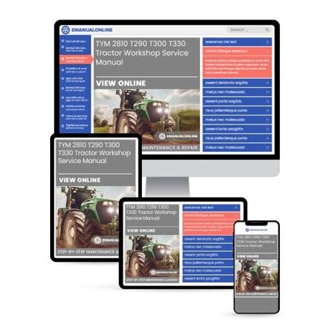 Tym 2810 T290 T300 T330 Tractor Workshop Service Repair Manual