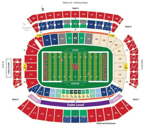 U Of H Football Seating Chart