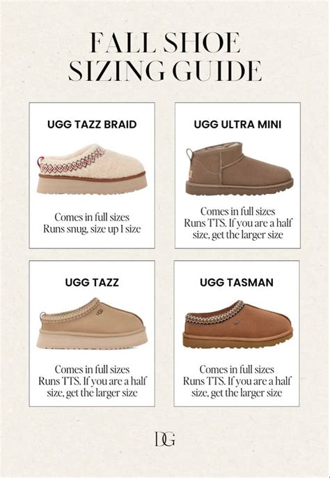 Ugg Tazz Size Chart