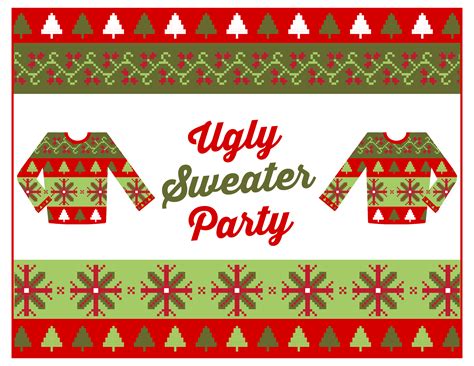 Ugly Sweater Printables