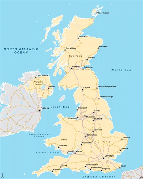 Uk Printable Map