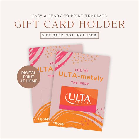 Ulta Gift Card Printable