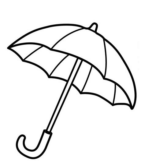 Umbrella Coloring Template