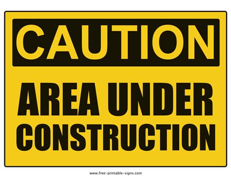 Under Construction Sign Printable