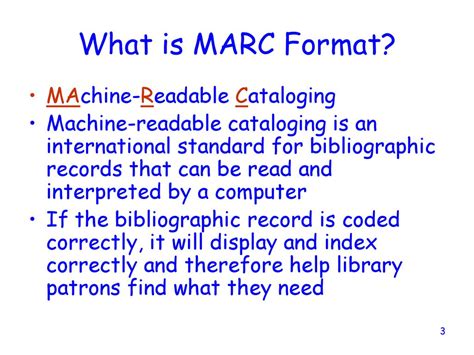 Understanding Marc Bibliographic Machine-readable Cataloging