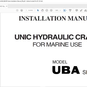 Unic Hydraulic Crane For Marine Use Installation Manual