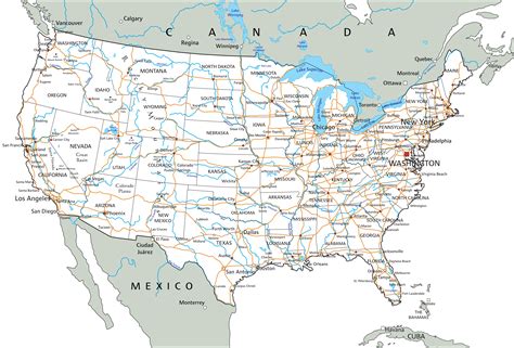 United States Road Map Printable