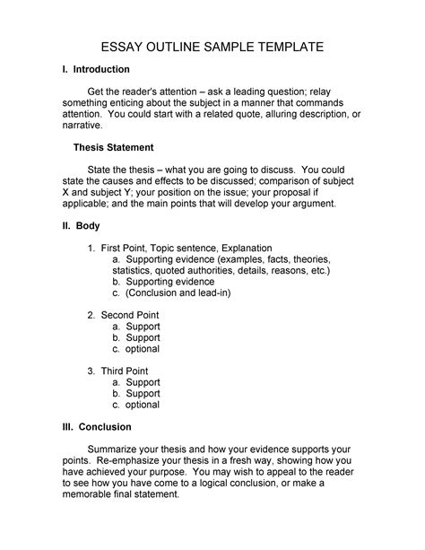 University Essay Template