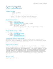 University Of South Carolina Course Catalog Spring 2018