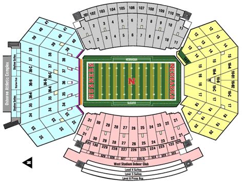 Unl Football Stadium Seating Chart