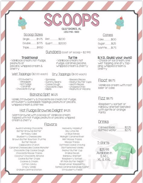 Unlock the Sweetest Summer Treat: Dive into Scoops Ice Cream Gulf Shores Menu