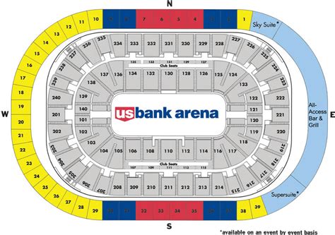Us Bank Arena Seating Chart