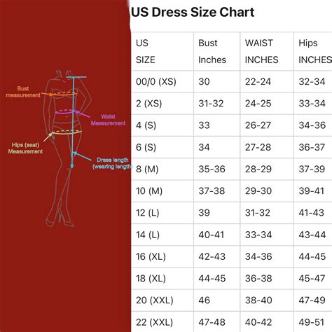 Us Clothing Measurement Chart