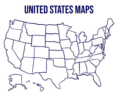 Us Map With States Printable