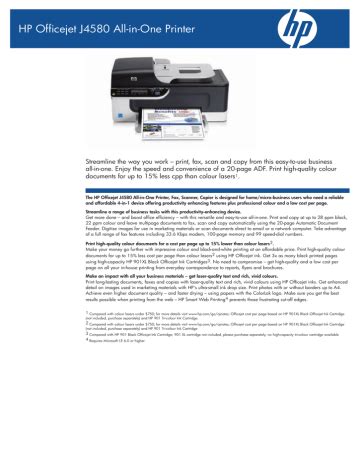 User Manual For Hp Officejet J4580 All In One