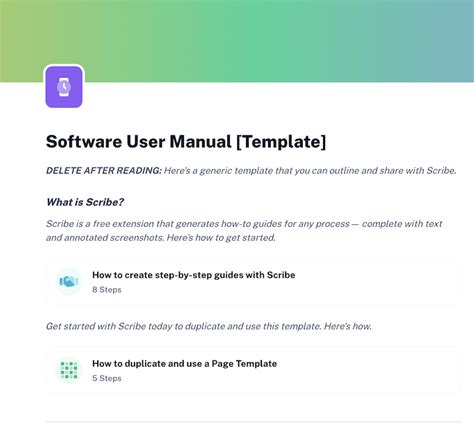 User Manual Template For Software Project