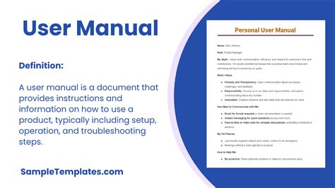Users Manual Template