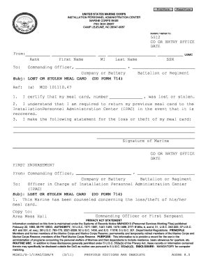 Usmc Zap Card Template