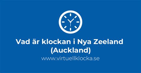 Vad är klockan i Nya Zeeland?