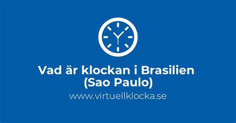 Vad är klockan i São Paulo?