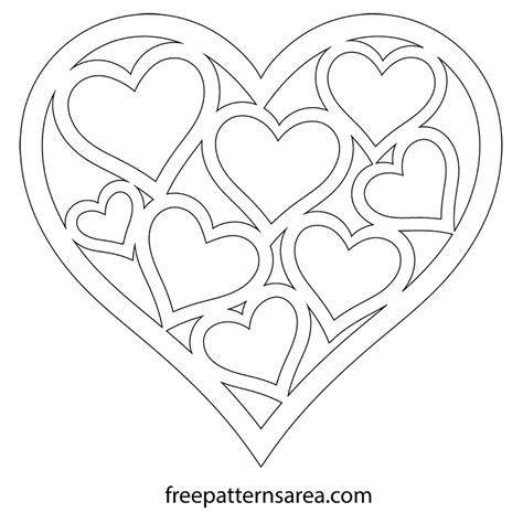 Valentine Day Heart Template