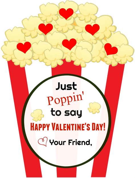 Valentine Popcorn Printable