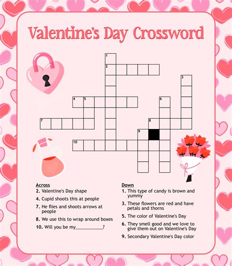 Valentines Crossword Printable