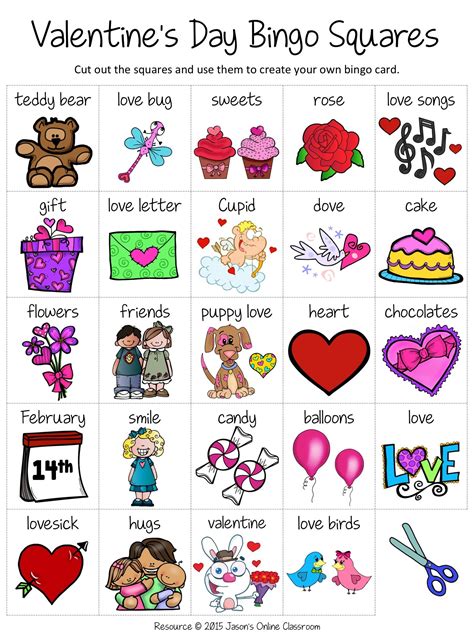 Valentines Day Bingo Free Printable