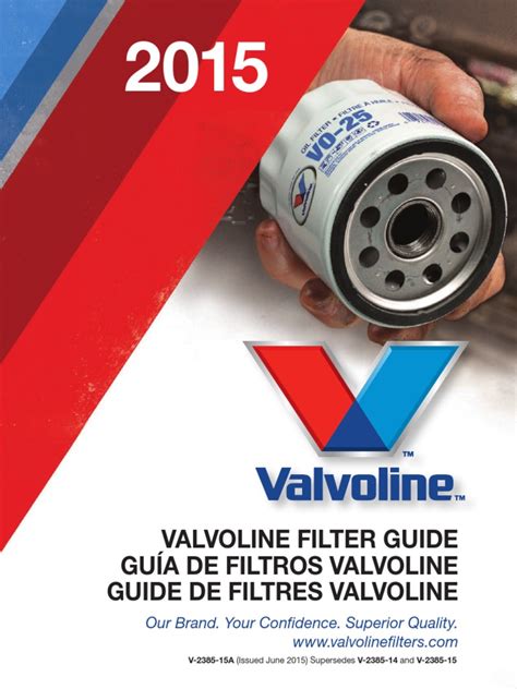 Valvoline Parts Catalog