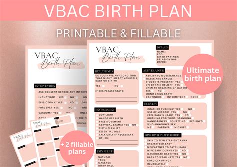 Vbac Birth Plan Template