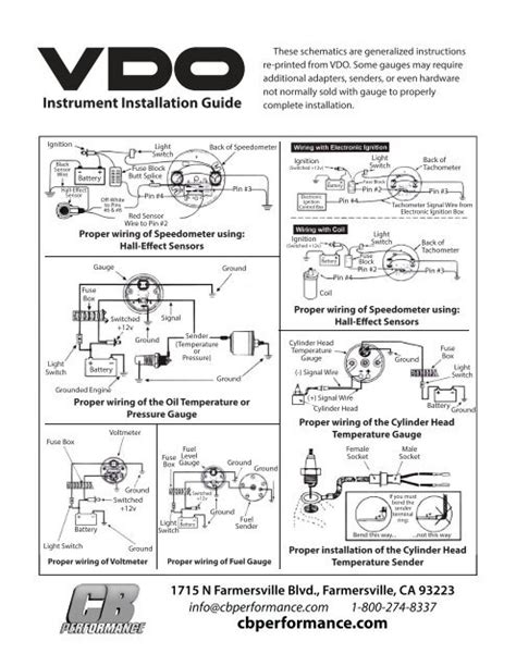 Vdo Cockpit Fuel Gauge Wiring Diagram