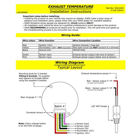 Vdo Temperature Gauge Wiring Diagrams