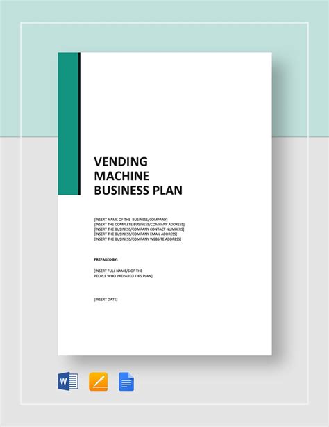 Vending Machine Business Plan Template