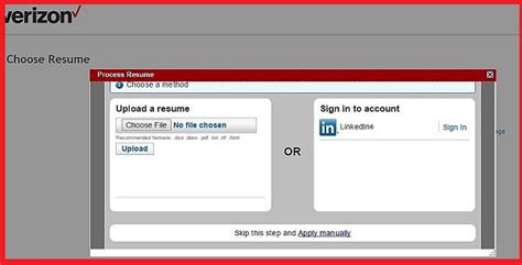 Verizon Career Application